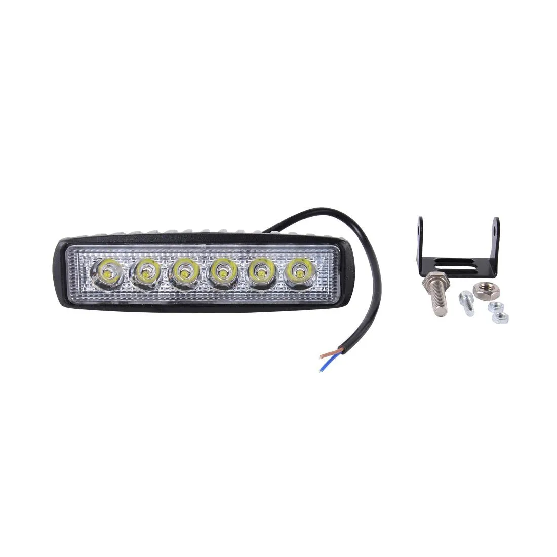 18W | 1500Lm | 6500K | 30° Adjustable Spot | DC 10-30V | Waterproof Vehicle Work Light | Car Boat Marine Emergency LED | 6 Intense Wafer LEDs | White