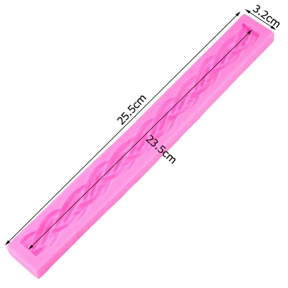 3D Long Rope Shaped Cake Mold