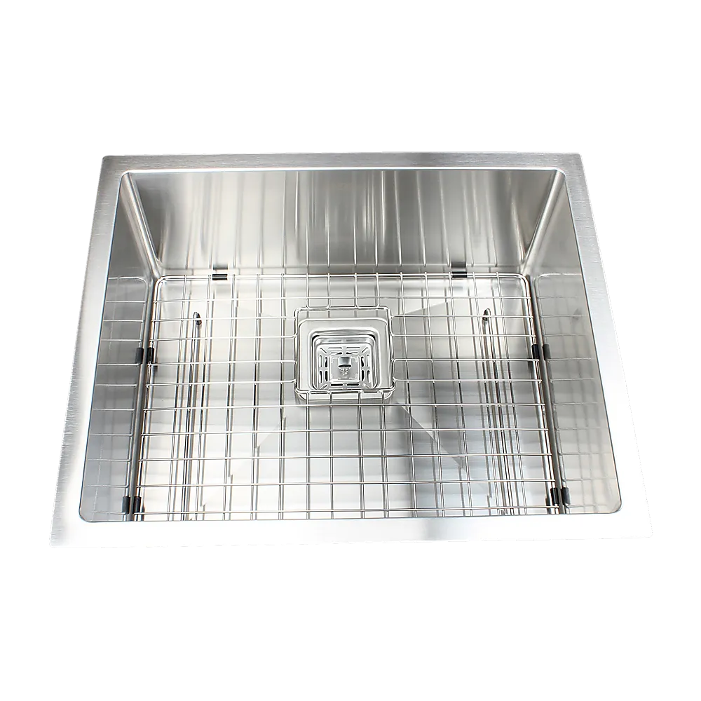 430x455mm Handmade 1.5mm Stainless Steel Undermount / Topmount Kitchen Sink | Square Waste