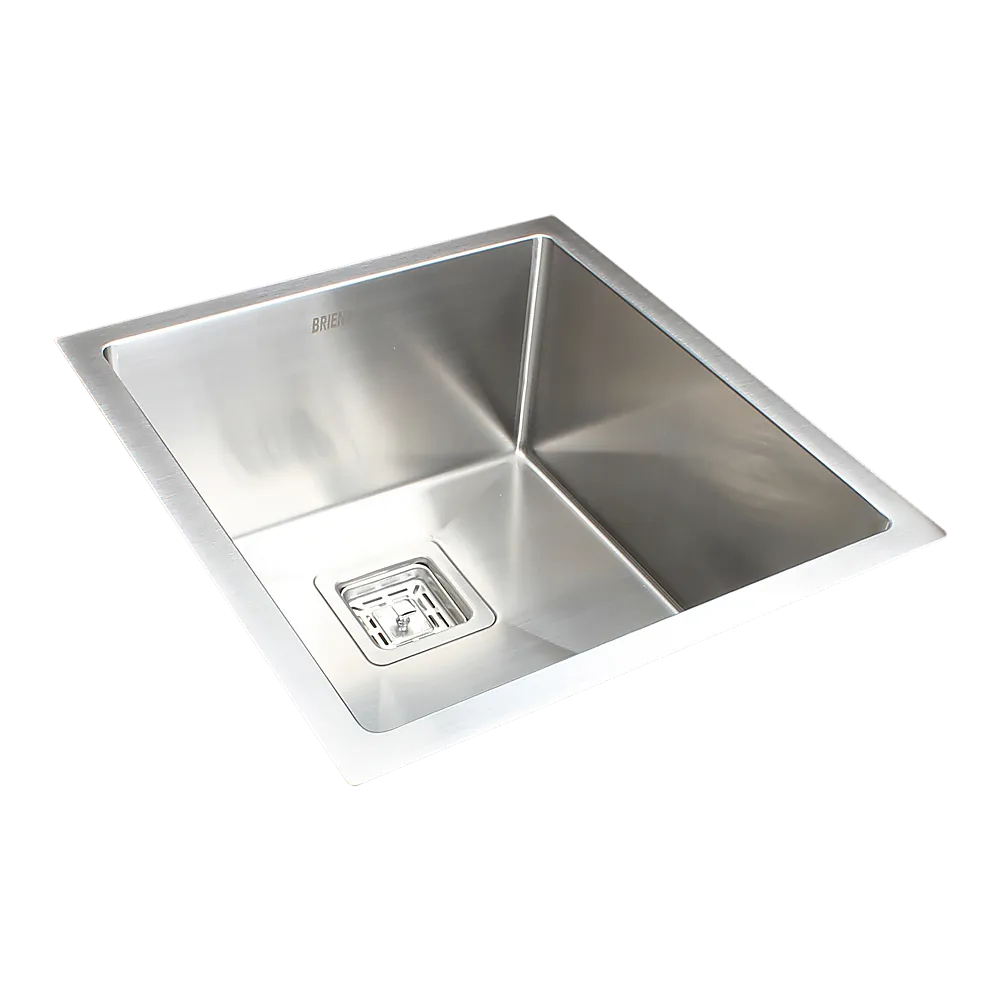 430x455mm Handmade 1.5mm Stainless Steel Undermount / Topmount Kitchen Sink | Square Waste