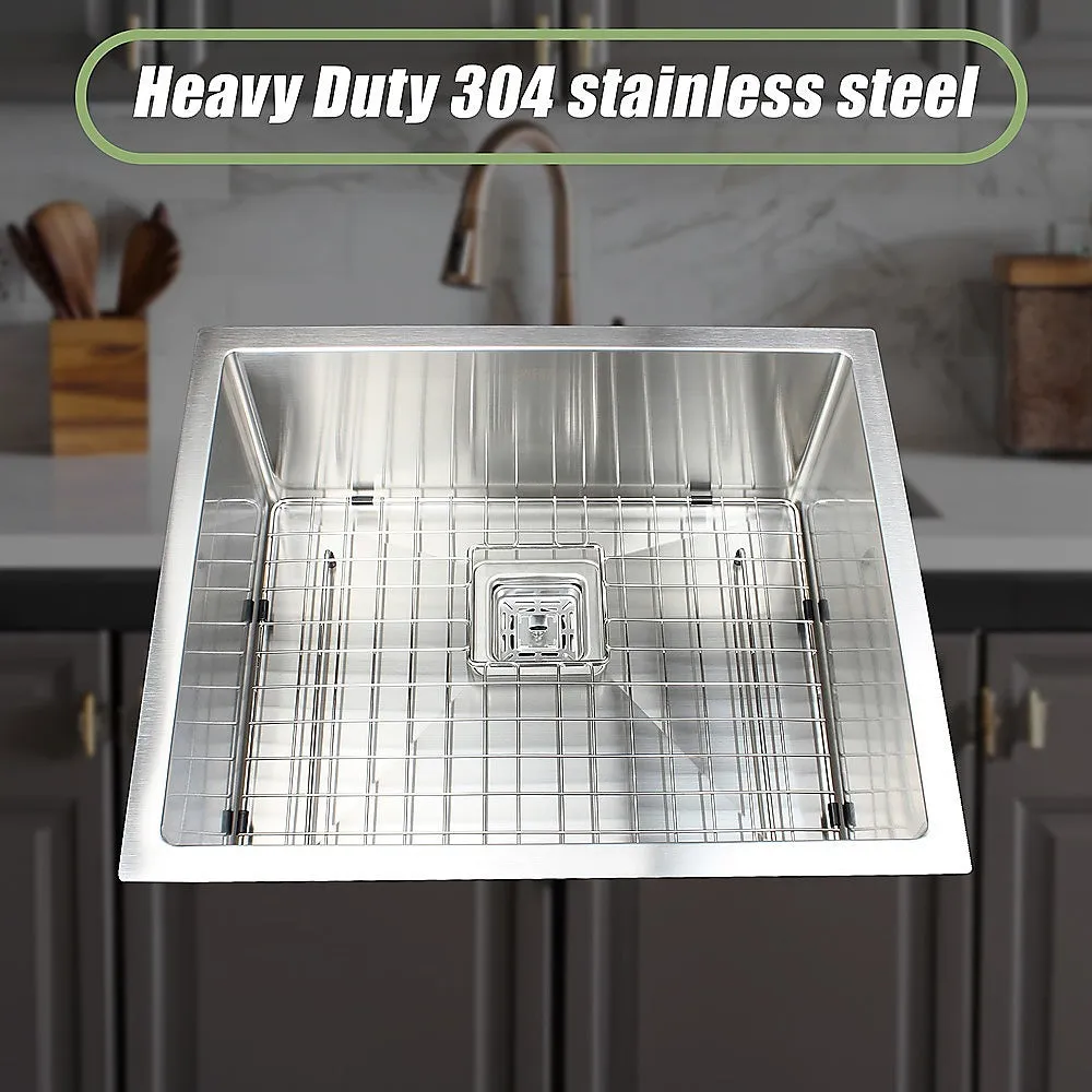 430x455mm Handmade 1.5mm Stainless Steel Undermount / Topmount Kitchen Sink | Square Waste