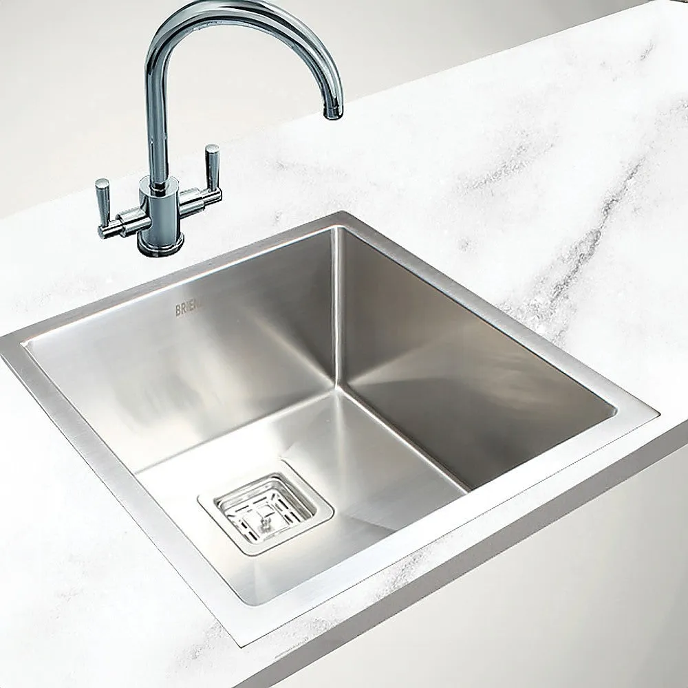 430x455mm Handmade 1.5mm Stainless Steel Undermount / Topmount Kitchen Sink | Square Waste