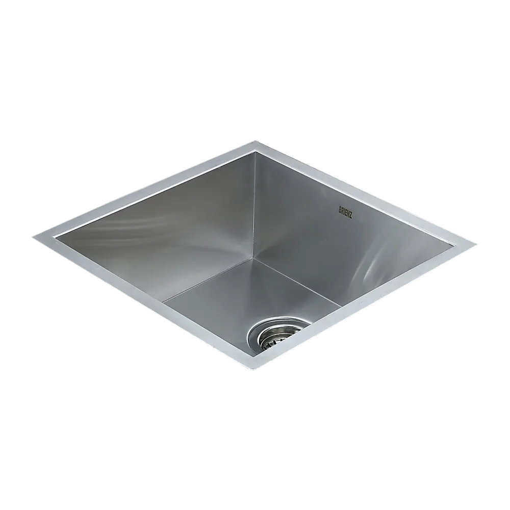 440x440mm Handmade Stainless Steel Undermount / Topmount Kitchen Laundry Sink with Waste