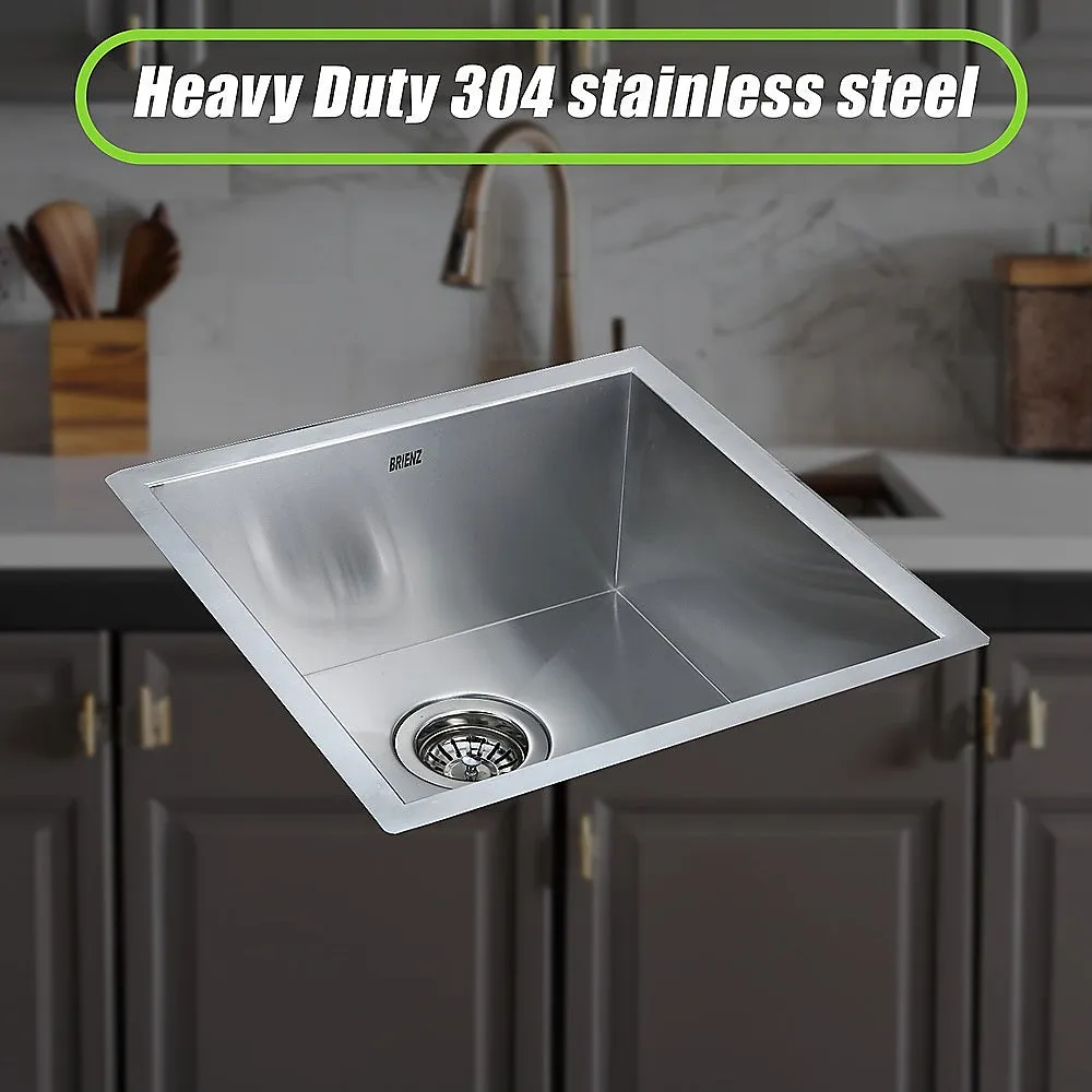 440x440mm Handmade Stainless Steel Undermount / Topmount Kitchen Laundry Sink with Waste