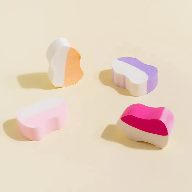 4pcs Makeup Sponge Mixed Color Multifunctional Beauty Tool Suitable For Gifts | Parties And Daily Use