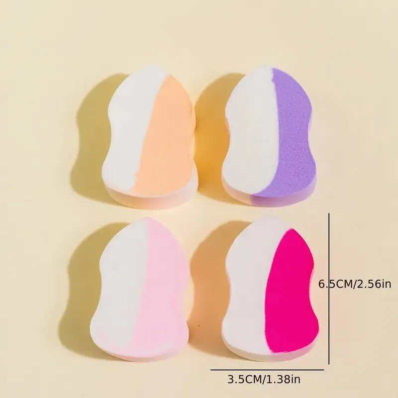 4pcs Makeup Sponge Mixed Color Multifunctional Beauty Tool Suitable For Gifts | Parties And Daily Use