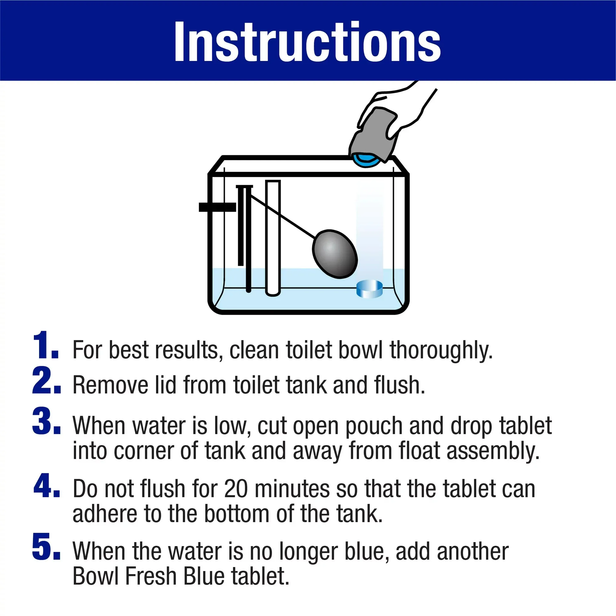 Bowl Fresh Automatic Toilet Bowl Cleaner, Toilet Bowl Freshener with Borax, Fresh Scent, 2 Ct