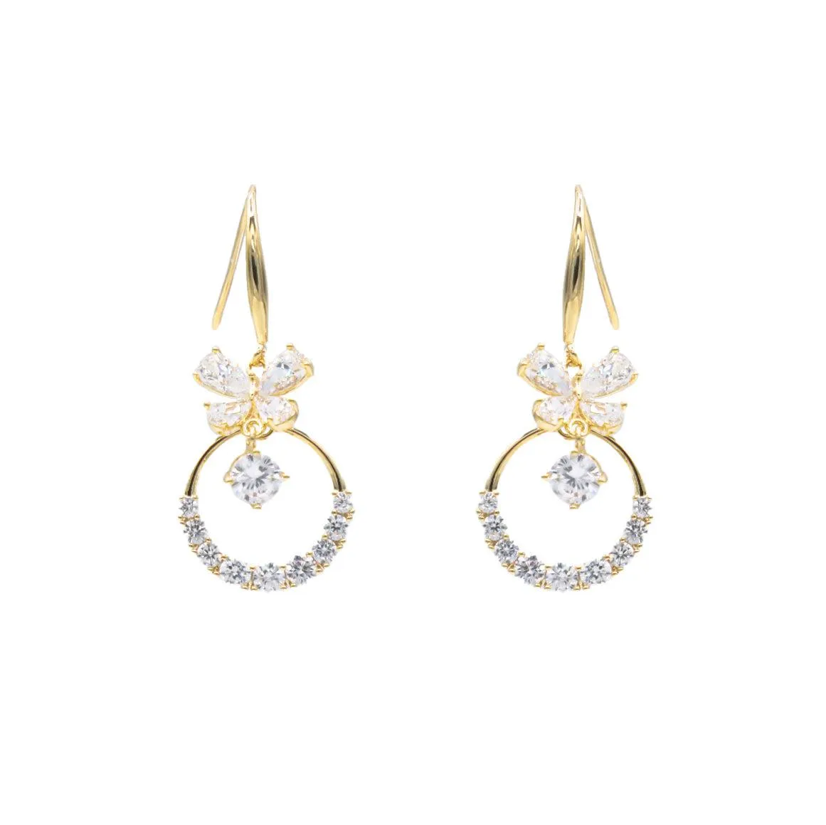 Butterfly Ring Hoop Earrings