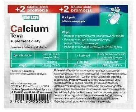 Calcium Teva 12   2 effervescent tablets for free