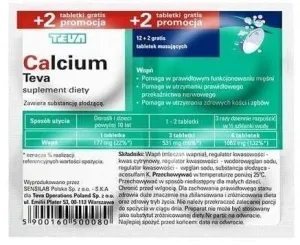 Calcium Teva 12   2 effervescent tablets for free