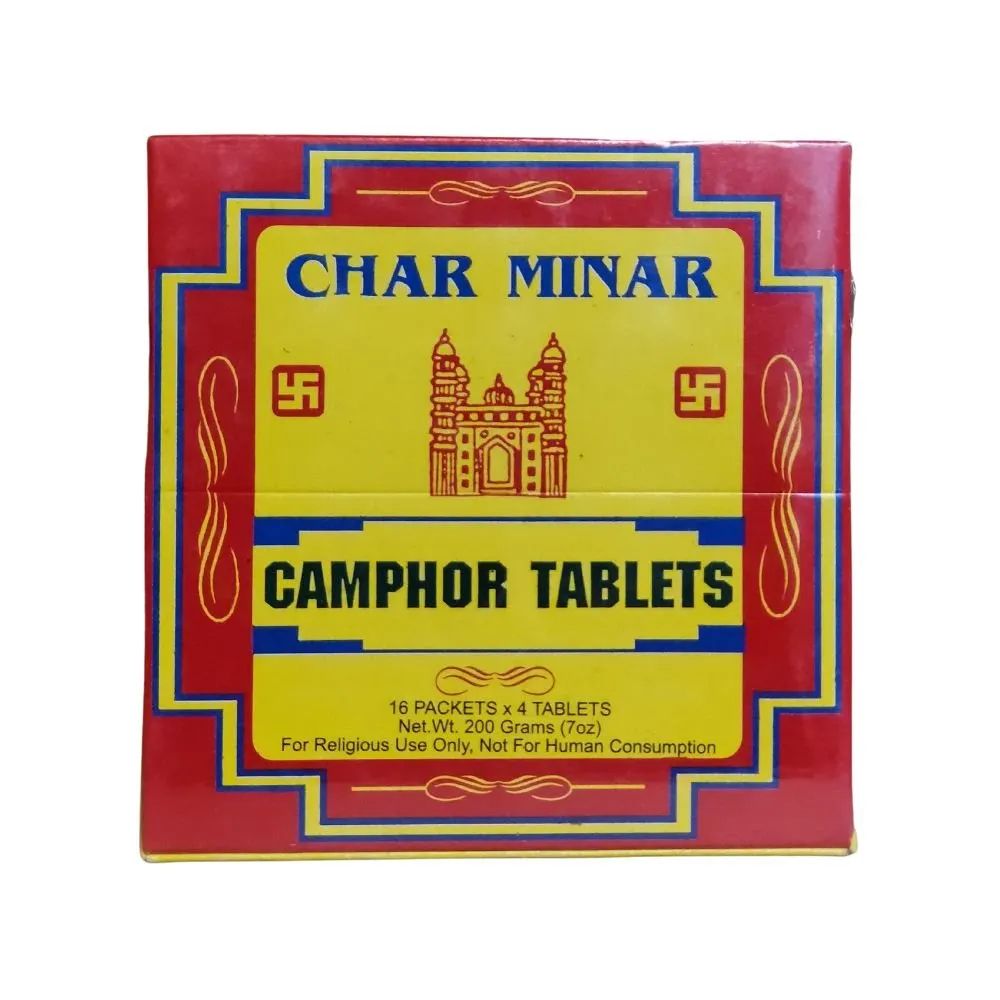 Char Minar Camphor Tablets 200g (7.05oz) For Religious Use Only