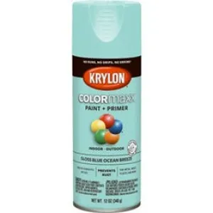 COLORmaxx Spray Paint   Primer, Gloss Blue Ocean Breeze, 12-oz.