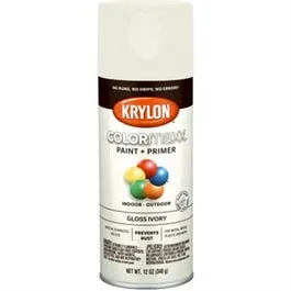 COLORmaxx Spray Paint   Primer, Gloss Ivory, 12-oz.