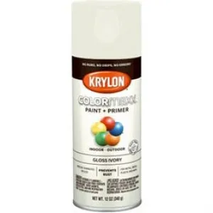 COLORmaxx Spray Paint   Primer, Gloss Ivory, 12-oz.