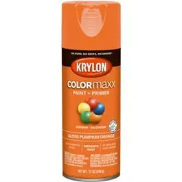 COLORmaxx Spray Paint   Primer, Gloss Pumpkin Orange, 12-oz.