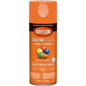COLORmaxx Spray Paint   Primer, Gloss Pumpkin Orange, 12-oz.