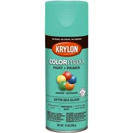 COLORmaxx Spray Paint   Primer, Satin Sea Glass, 12-oz.