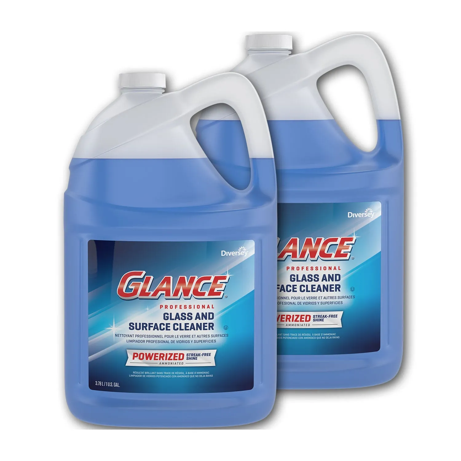 Diversey Glance Powerized Glass & Surface Cleaner, Liquid, 1 Gal, 2/Carton - DVOCBD540311