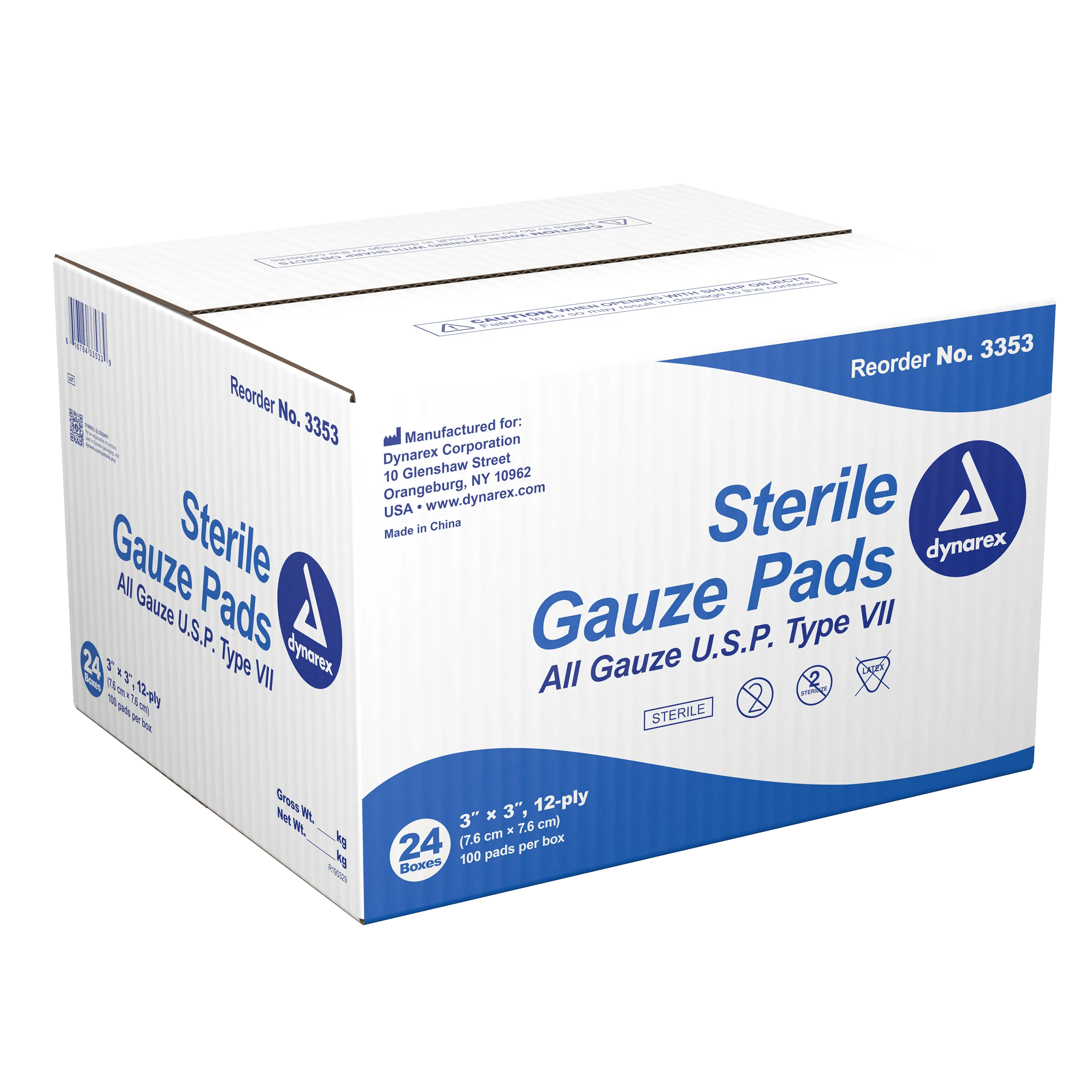 Dynarex - 12 Ply Gauze Pad Sterile 1's