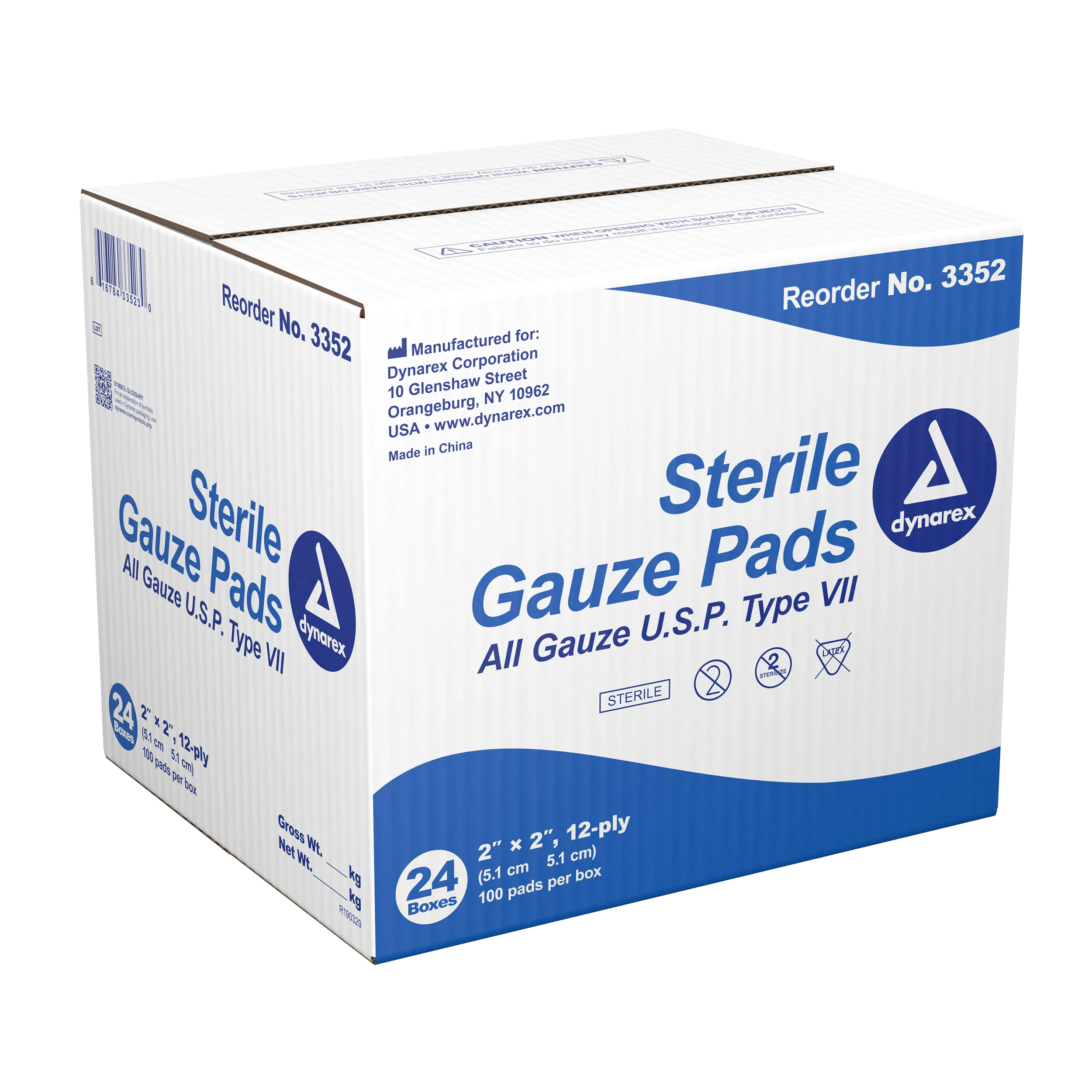Dynarex - 12 Ply Gauze Pad Sterile 1's