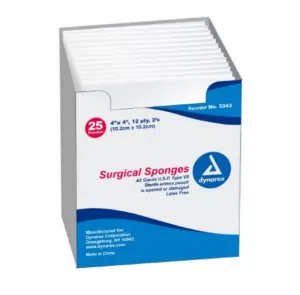 Dynarex 3343 Surgical Gauze Sponge, Box of 50