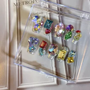 Family Portrait Gem Box Wear Nail Handmade Manicure
