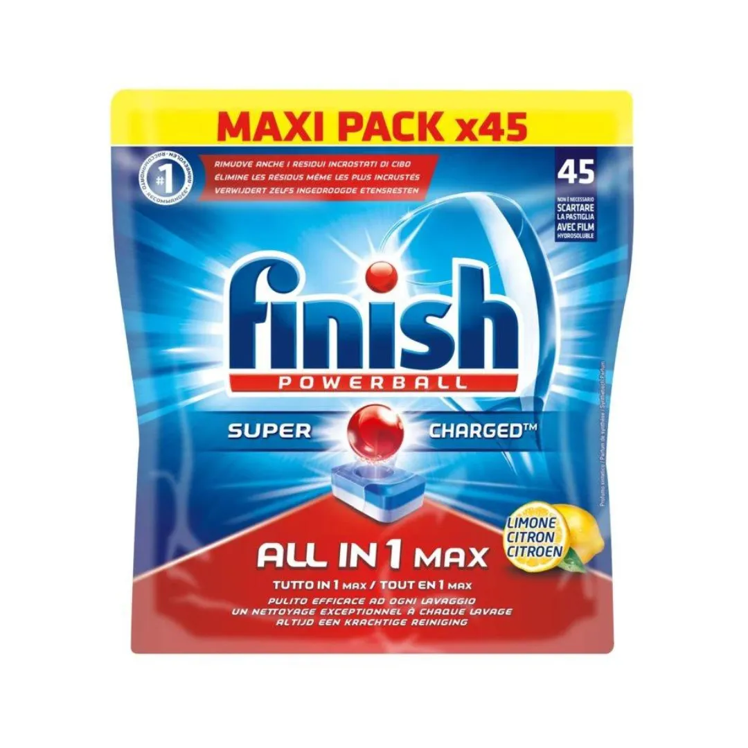Finish Powerball All-In-1 Max Dishwasher Tablets (45) - Lemon