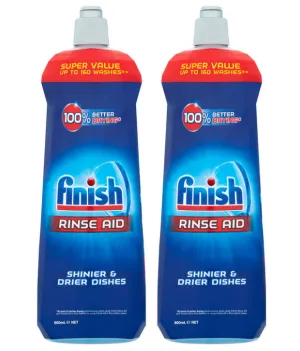 Finish Rinse Aid for Shinier and Drier Dishes Original Pack of 2 x 800ml