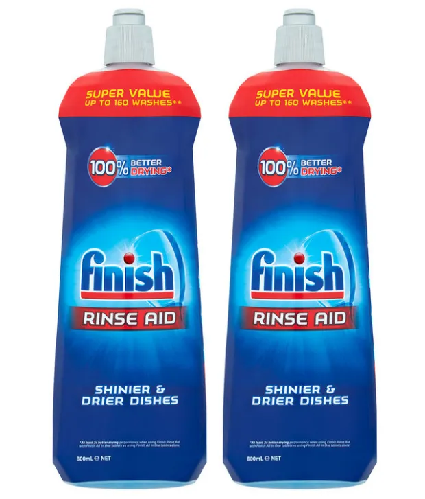 Finish Rinse Aid for Shinier and Drier Dishes Original Pack of 2 x 800ml