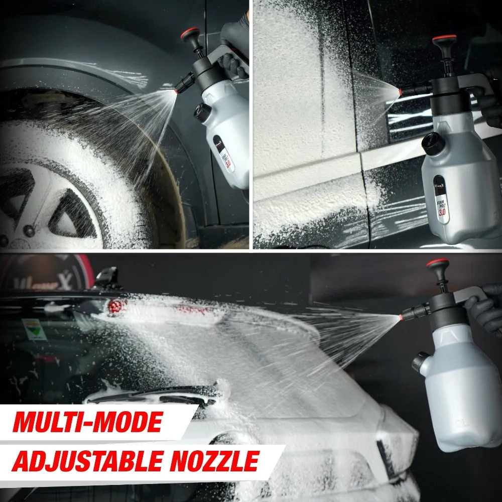 Foam Sprayer For Car & Bike  Foam Pro 3.0 with Additional Cap, 3 Nozzles, Free Shampoo, Portable, No Electricity Required  Generates Long Lasting Thick Foam Spray
