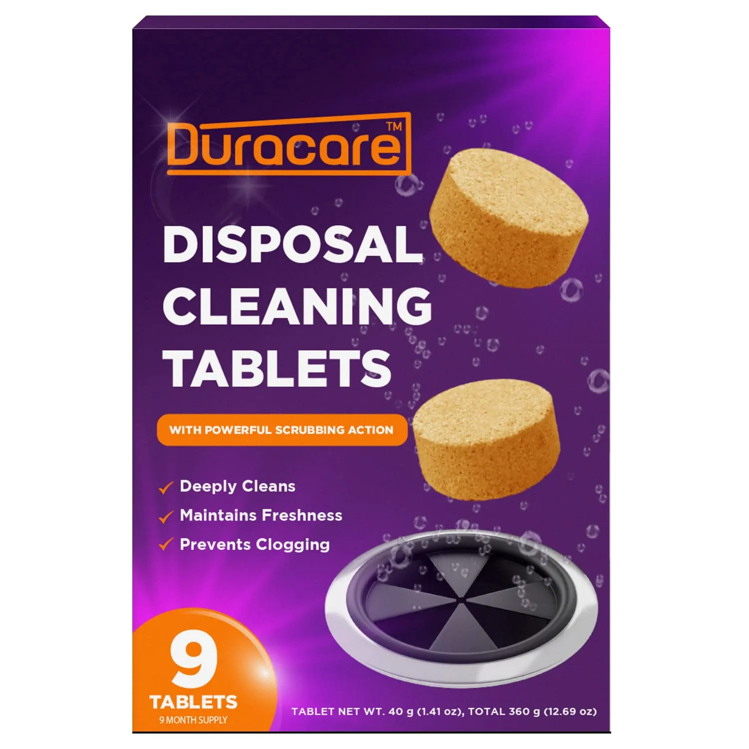 Garbage Disposal Cleaner And Deodorizer Tablets - Removes Odors, Eliminates