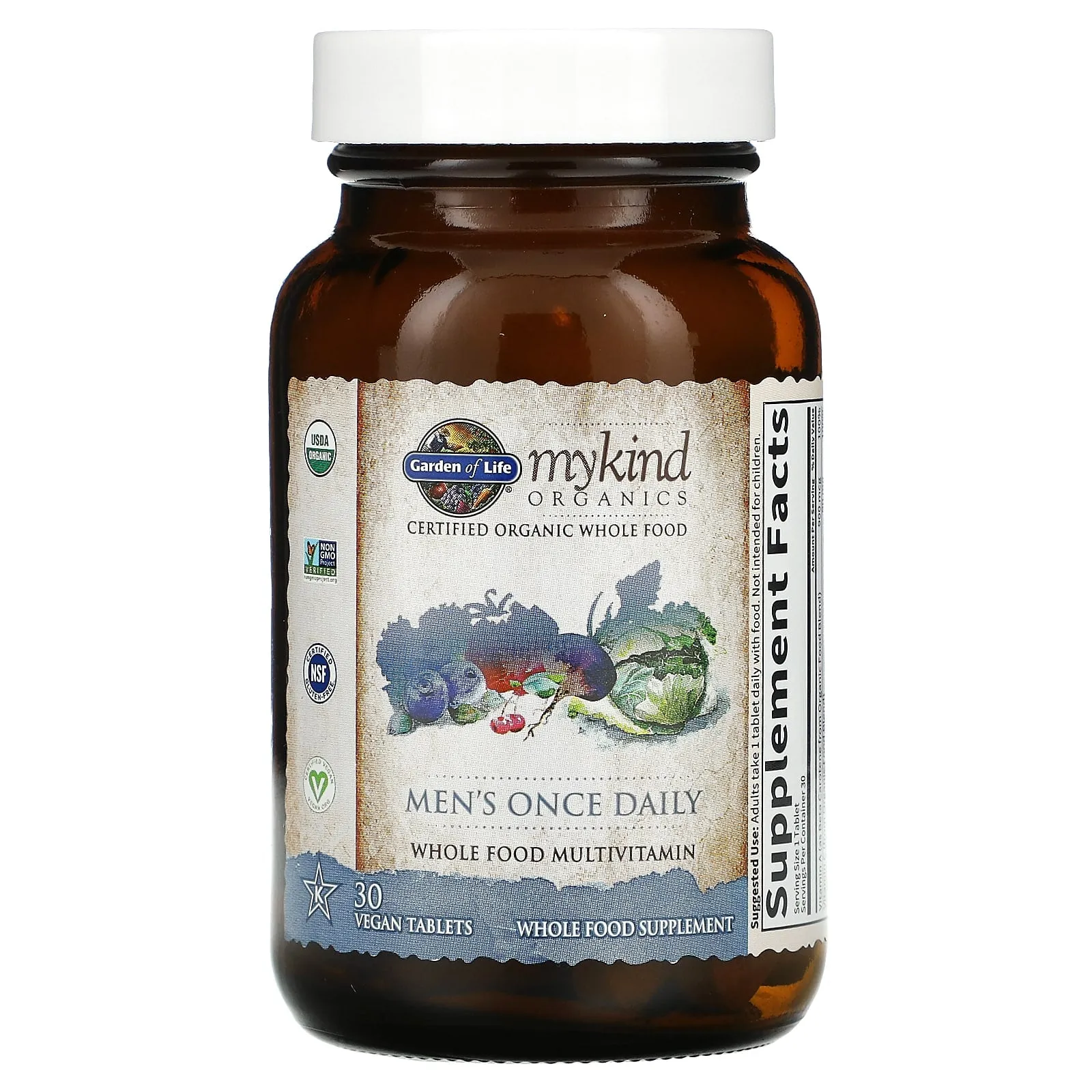 Garden Of Life, KIND Organics Men One-A-Day, 30 Tablets