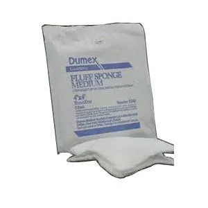 Gazetex 100% Cotton Non-Sterile Fluff Sponge 6" x 6-3/4", 6-Ply