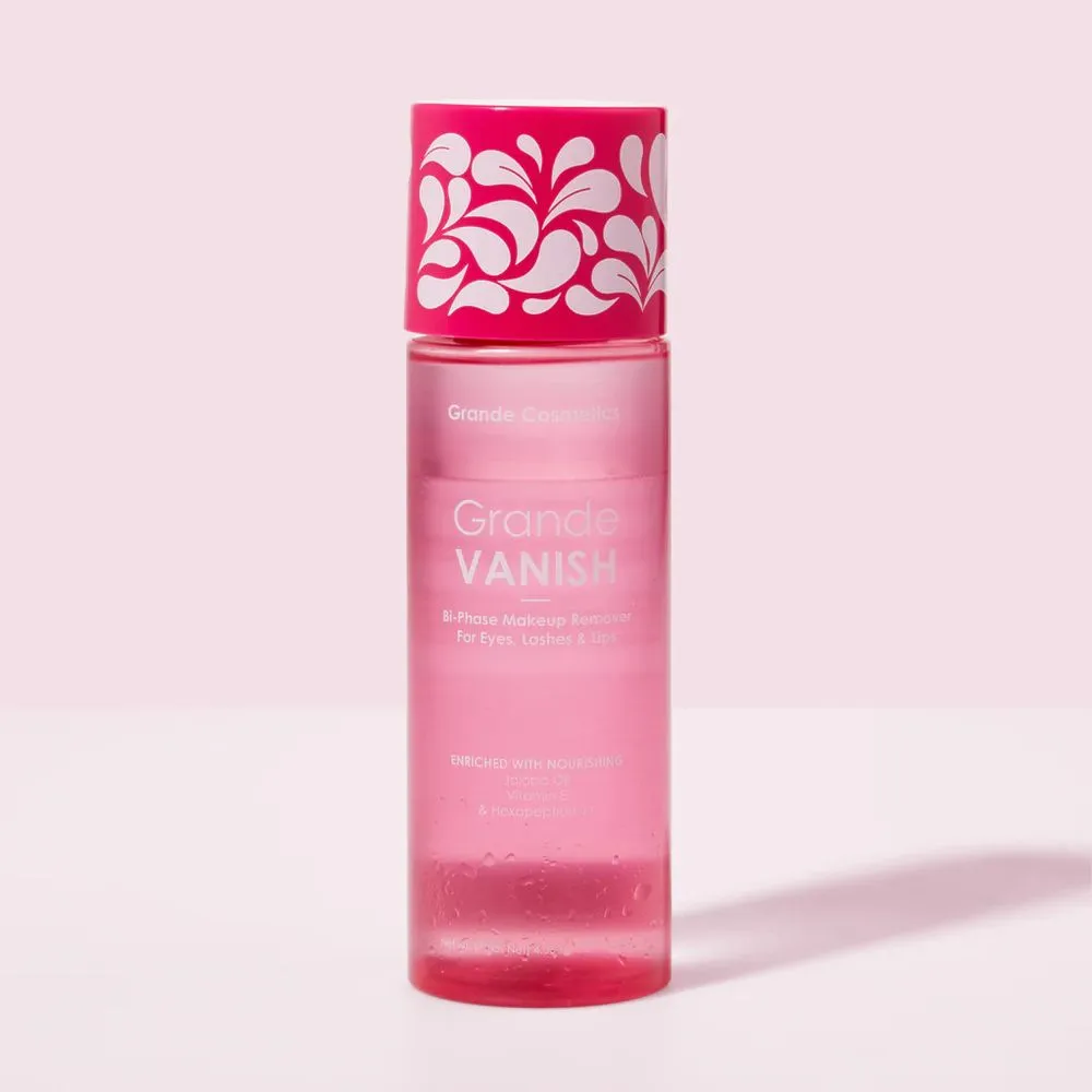Grande Cosmetics GrandeVANISH Bi-Phase Makeup Remover for Eyes, Lashes & Lips