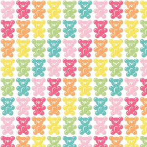 Gummy Bears FLANNEL by Camelot Fabrics