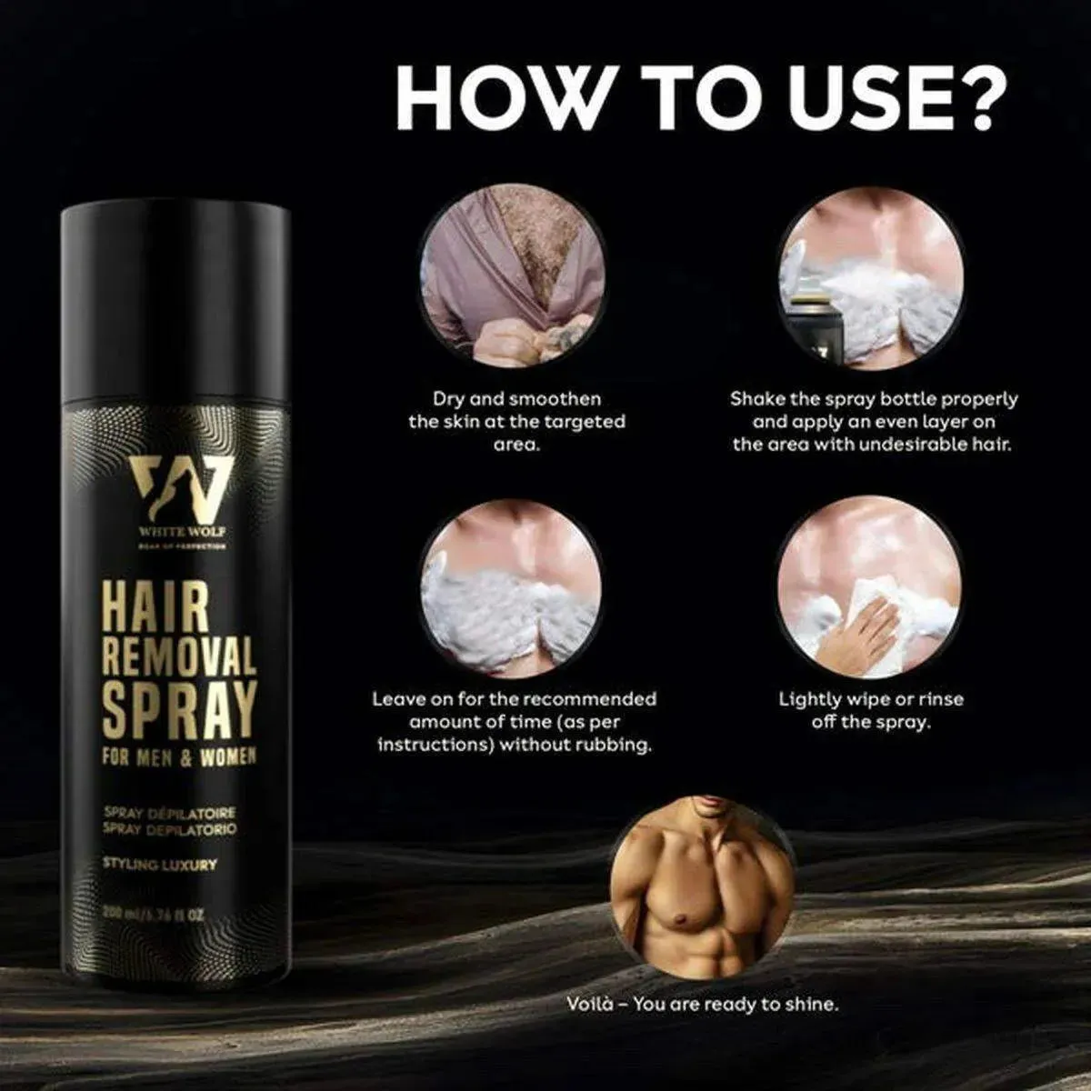 Hair Removal Spray for Men & Women
