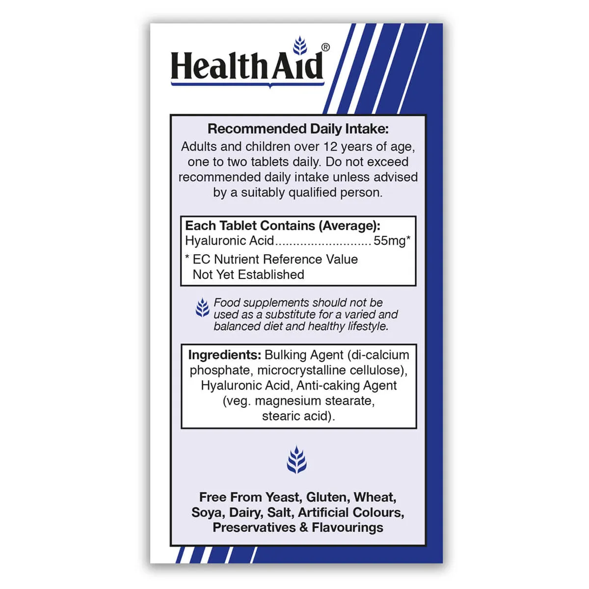 Hyaluronic Acid 55mg Tablets