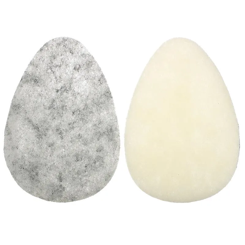 Infused Facial Sponges Rose Petal   Bamboo Charcoal 2 Sponges