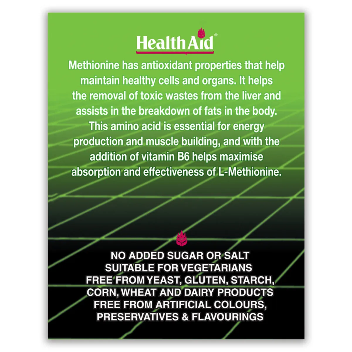 L-Methionine 550mg   Vitamin B6 Tablets