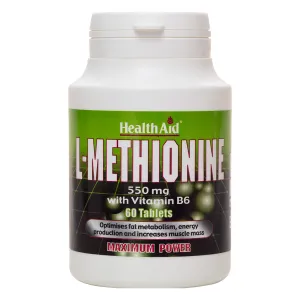 L-Methionine 550mg   Vitamin B6 Tablets