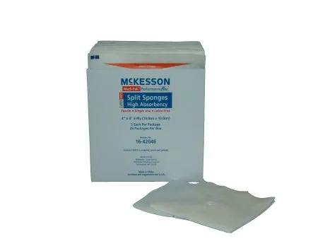 McKesson 16-42046 I.V. / Drain Split Dressing, Pack of 2