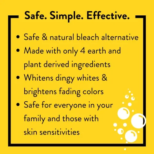 Molly's Suds Natural Oxygen Whitener | Natural Bleach Alternative, Plant-Derived Ingredients | Whitens Brights and Brightens Colors (Pure Lemon Essential Oil - 79 oz)