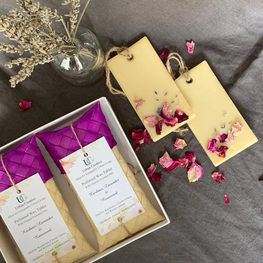 Natural Scented Wax Tablets -Kashmir Lavender & Rosewood