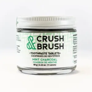 Nelson Naturals - Crush & Brush Mint Charcoal Toothpaste Tablets