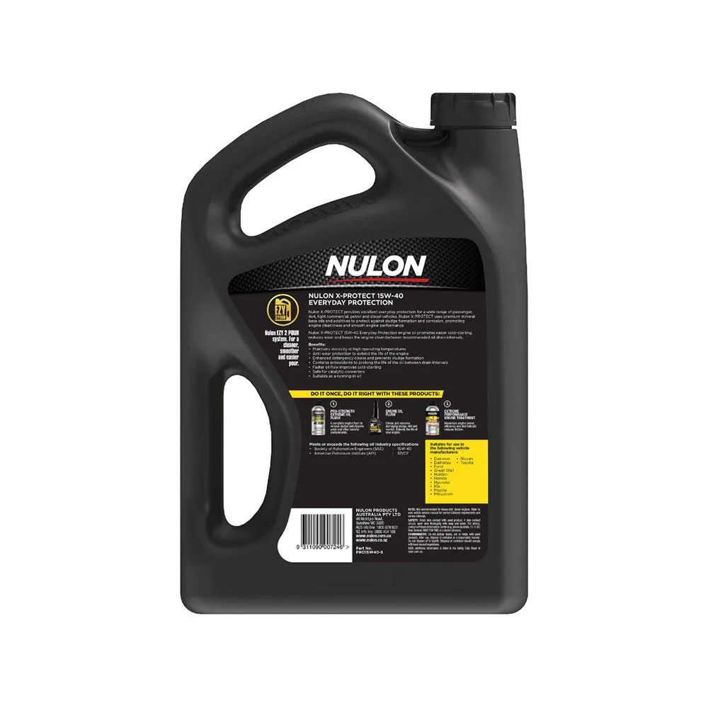 Nulon X-Protect 15W-40 Premium Mineral Everyday Protection Engine Oil - 5L - PRO15W40-5