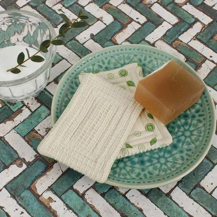 Organic Cotton 'Scrub' Unsponge - Mint Leaf - Pack Of 2