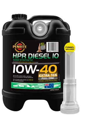 Penrite HPR Diesel 10 Semi Synthetic Engine Oil 10w40 10W-40 20L HPRD10020