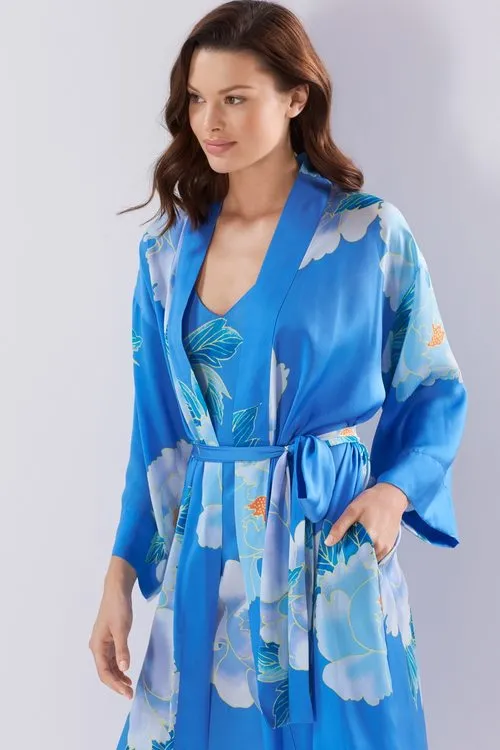 Peony Blossom Printed Robe
