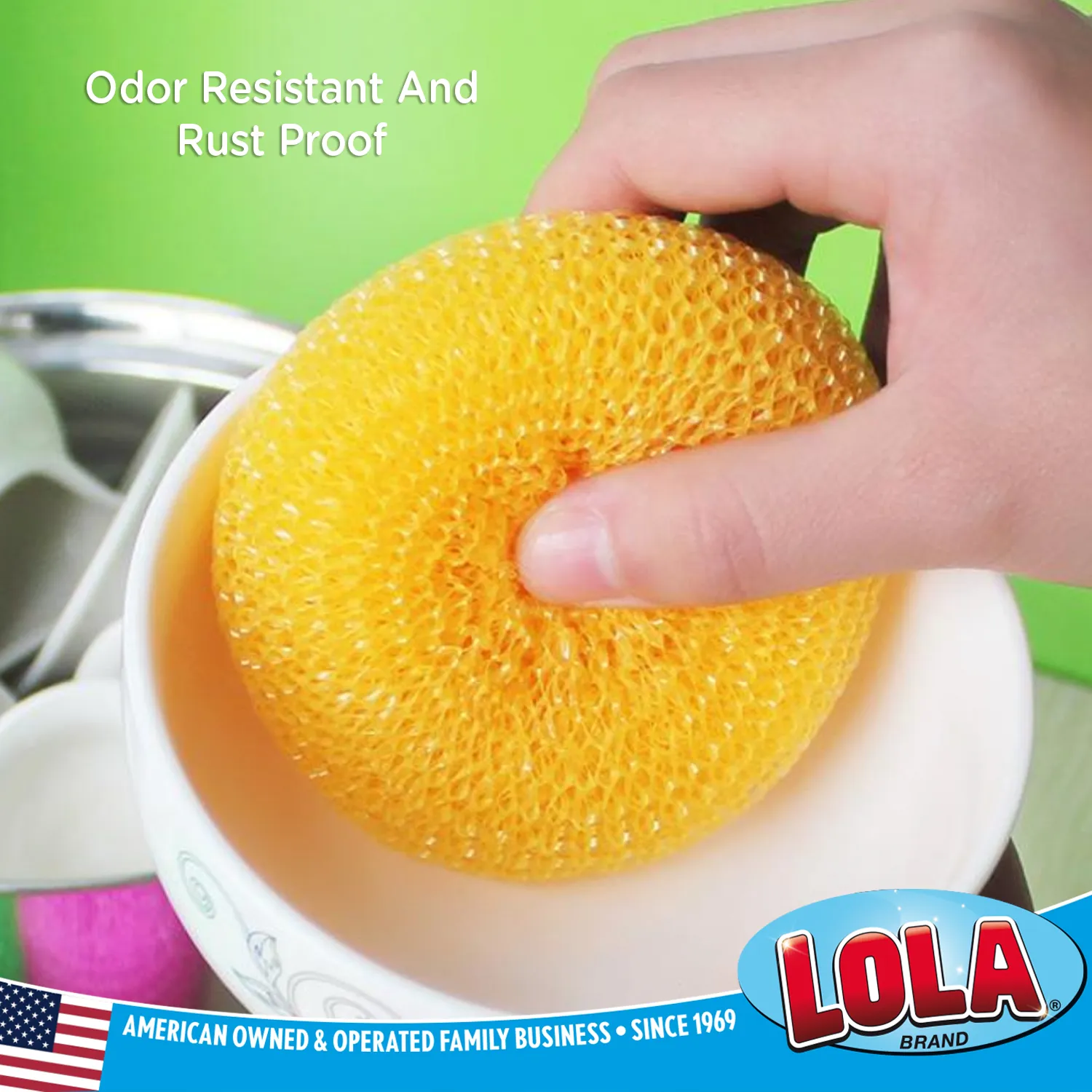 Plastic Mesh Scourer - 18 pack, each 3.75" x 1.25"