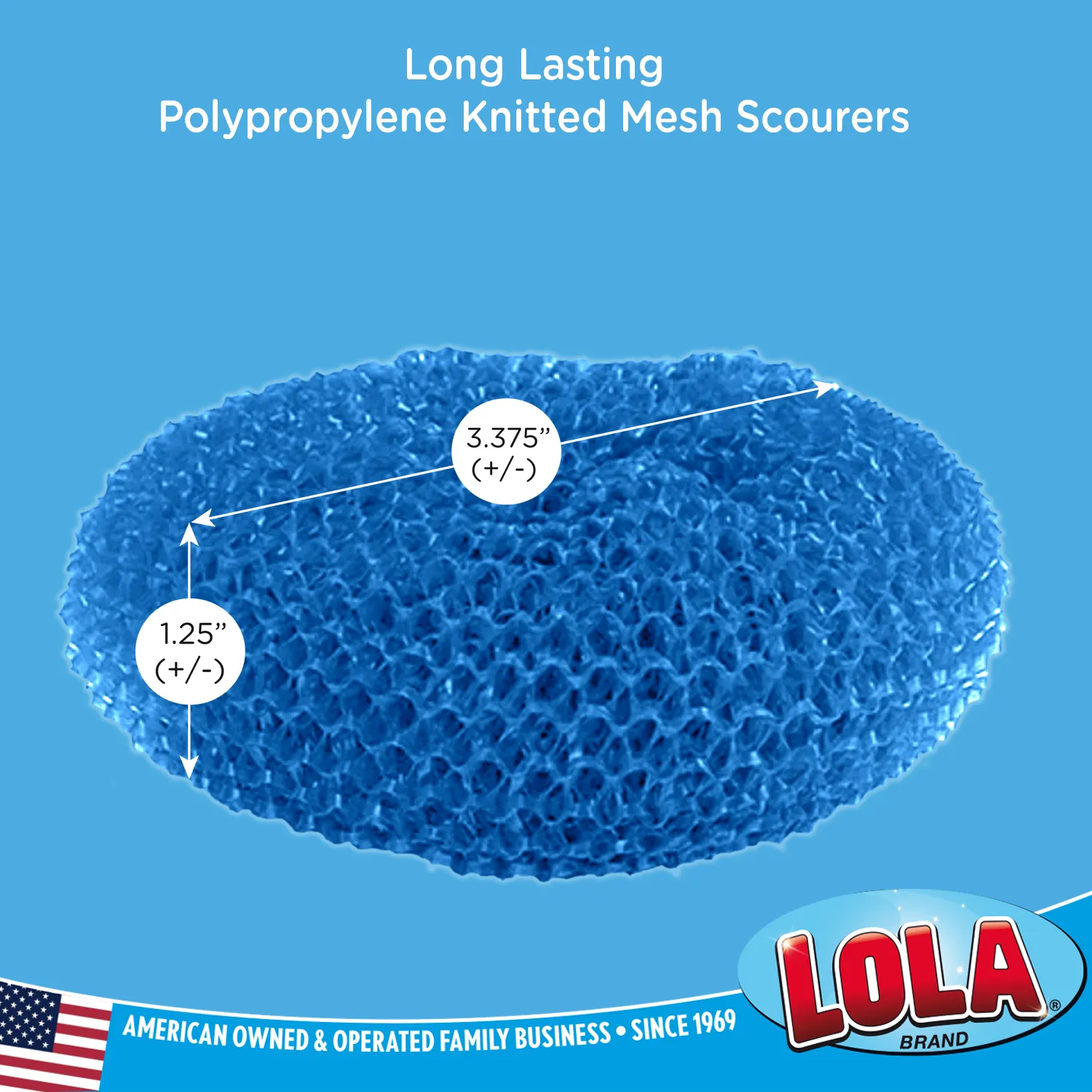 Plastic Mesh Scourer - 18 pack, each 3.75" x 1.25"